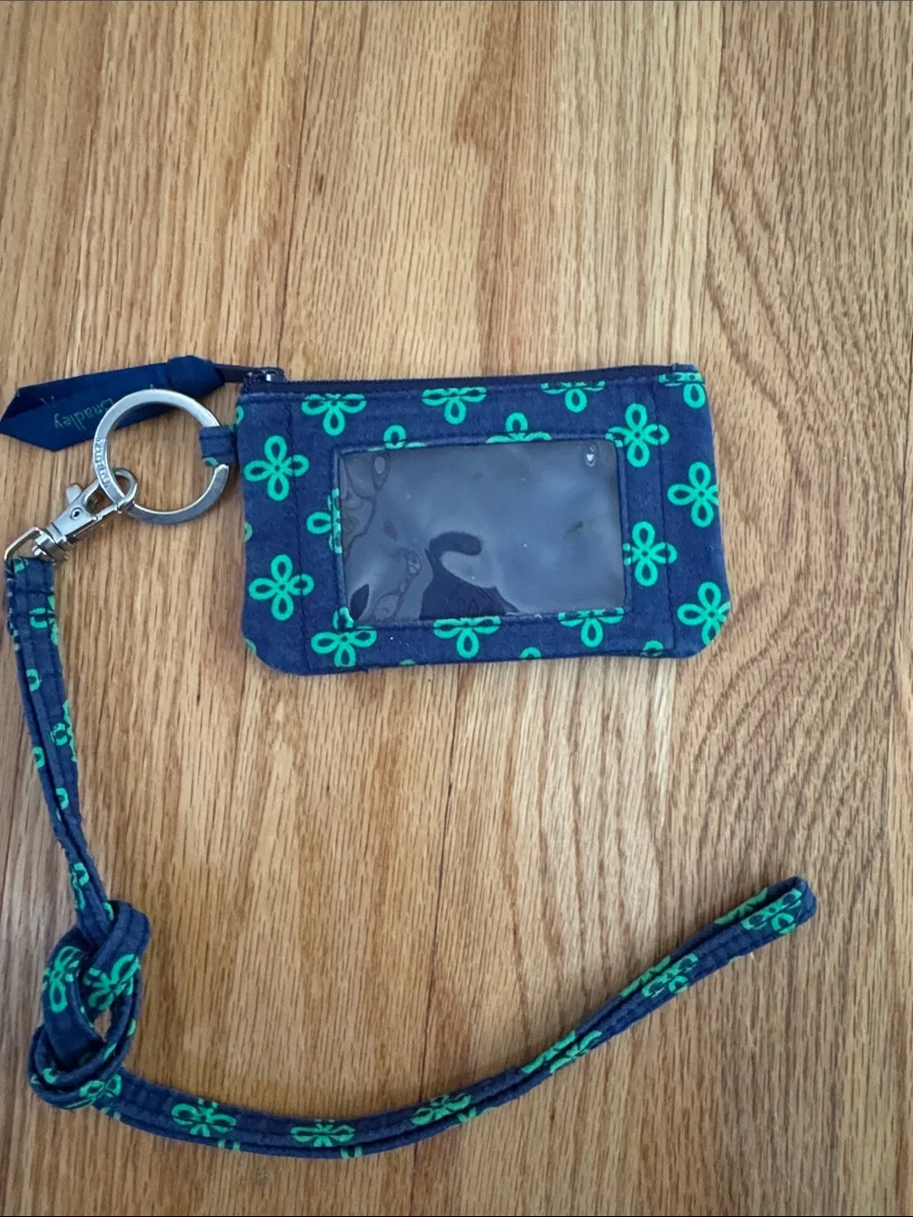 Vera Bradley Notre Dame ID Card Holder with Lanyard & Keyring